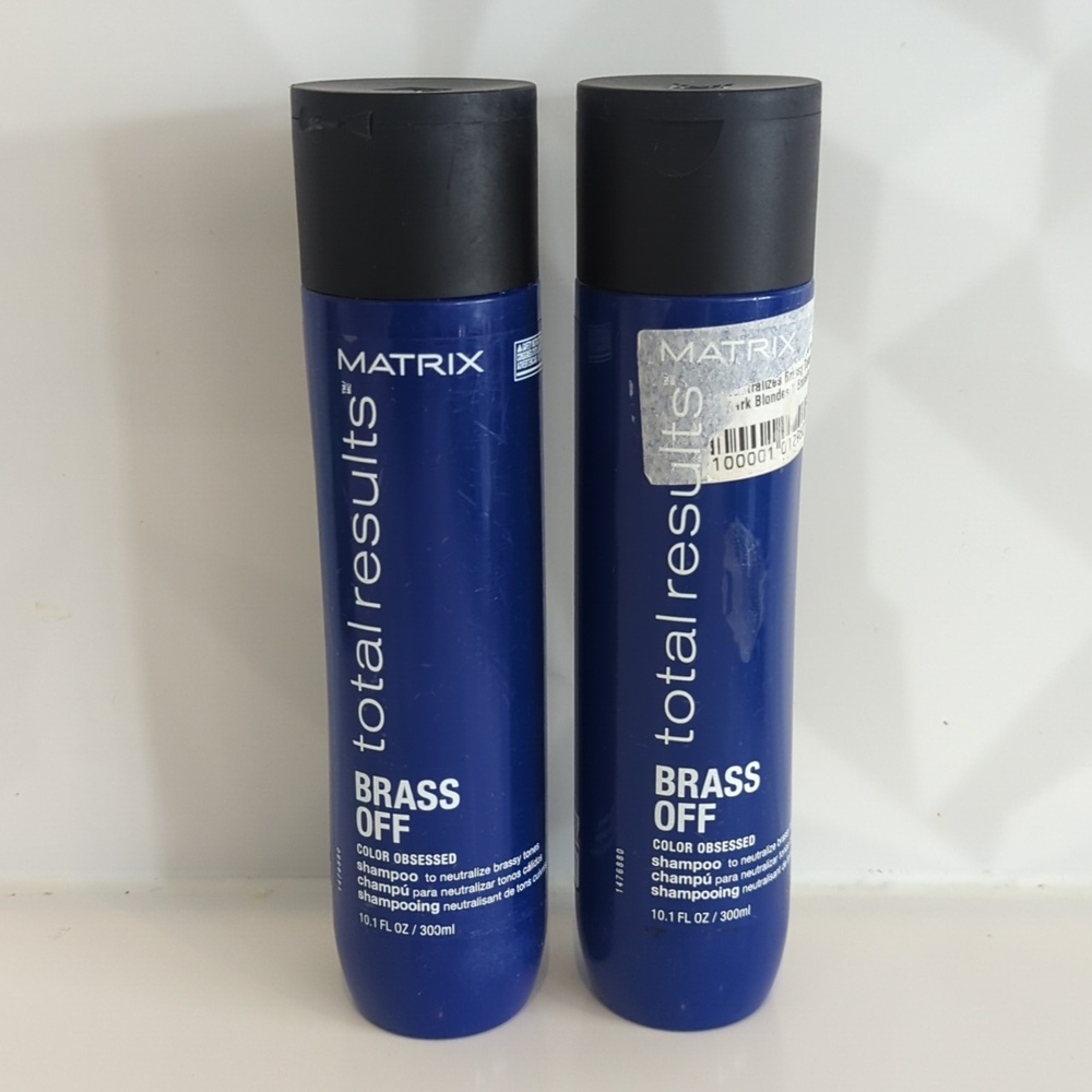 Bundle of 2 - Matrix Brass Off Shampoo to Neutralize Brassy Tones - New
